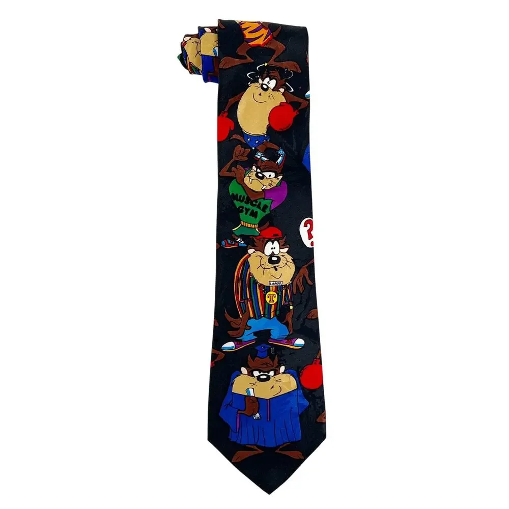 90s Taz Tasmanian Devil Looney Tunes Mania neck tie 1990s vintage